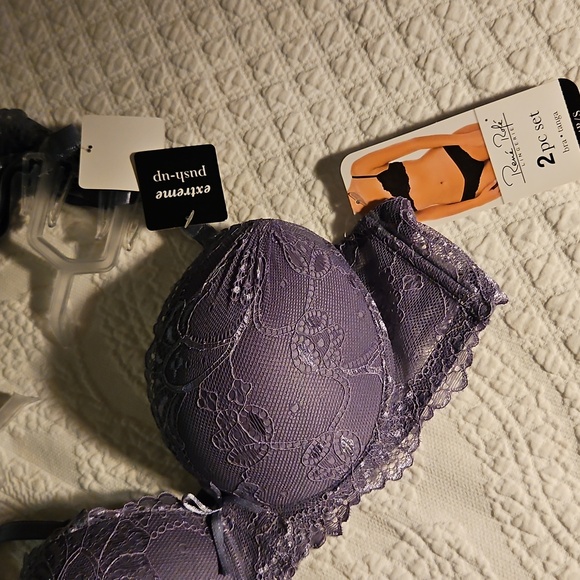 Rene Rofe Purple Lace Bra Intimates Sleepwear - Picture 3 of 6